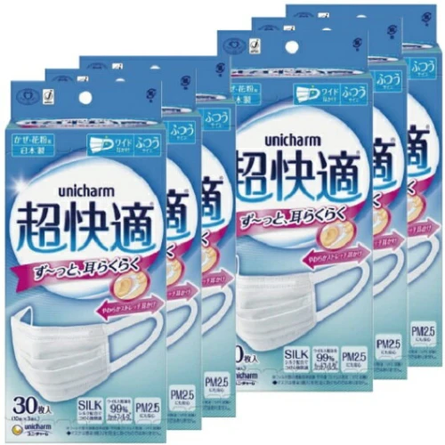 ふるさと納税｜ 超快適マスクプリーツタイプふつう30枚×6